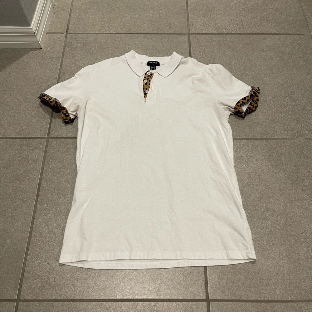 Cheetah Print Polo Shirt